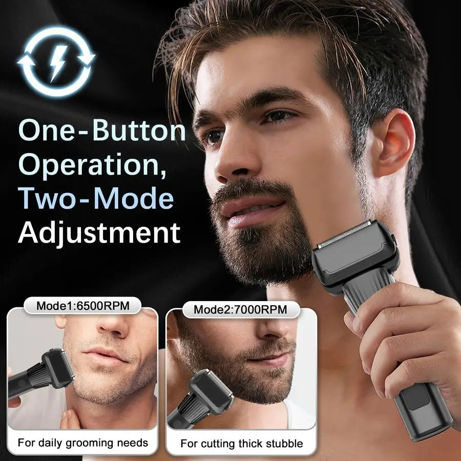 Razor for Men, 2Speed 5Blade Electric Shavers for Men Face Cordless Rechargeable, Mens Foil Shaver Shaving Machine Wet Dry Mens