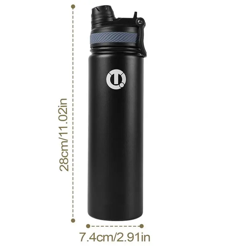 Cycling Water Bottle 23oz/650ml Stainless Steel Sport Water Bottle Portable Outdoor Water Kettle Leak Proof For Cycling Sports