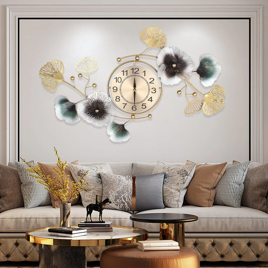 Silent Movement Wall Clock: High-Quality Metal Hands, Nordic Charm & Light Luxury Design, Perfect for Living Rooms, Offices