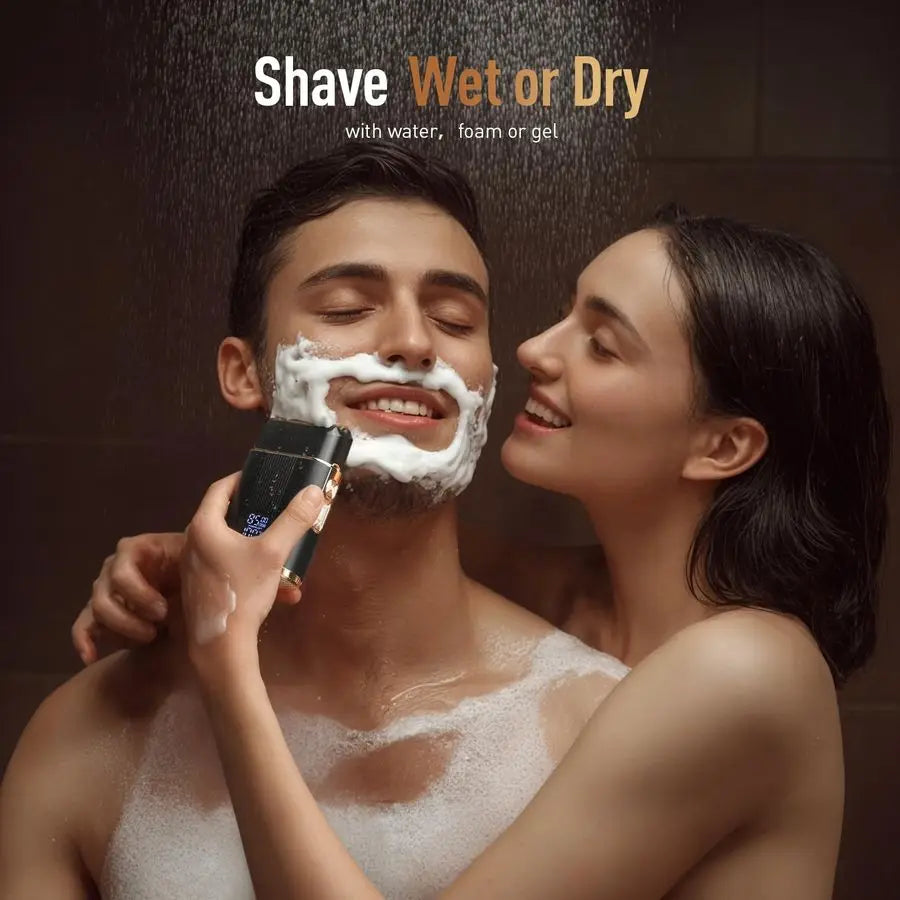 Foil Shaver for Men Cordless Electric Razor with HighSpeed Dual Blades, Rechargeable USBC, IPX6 Waterproof amp TravelFriendly Ho