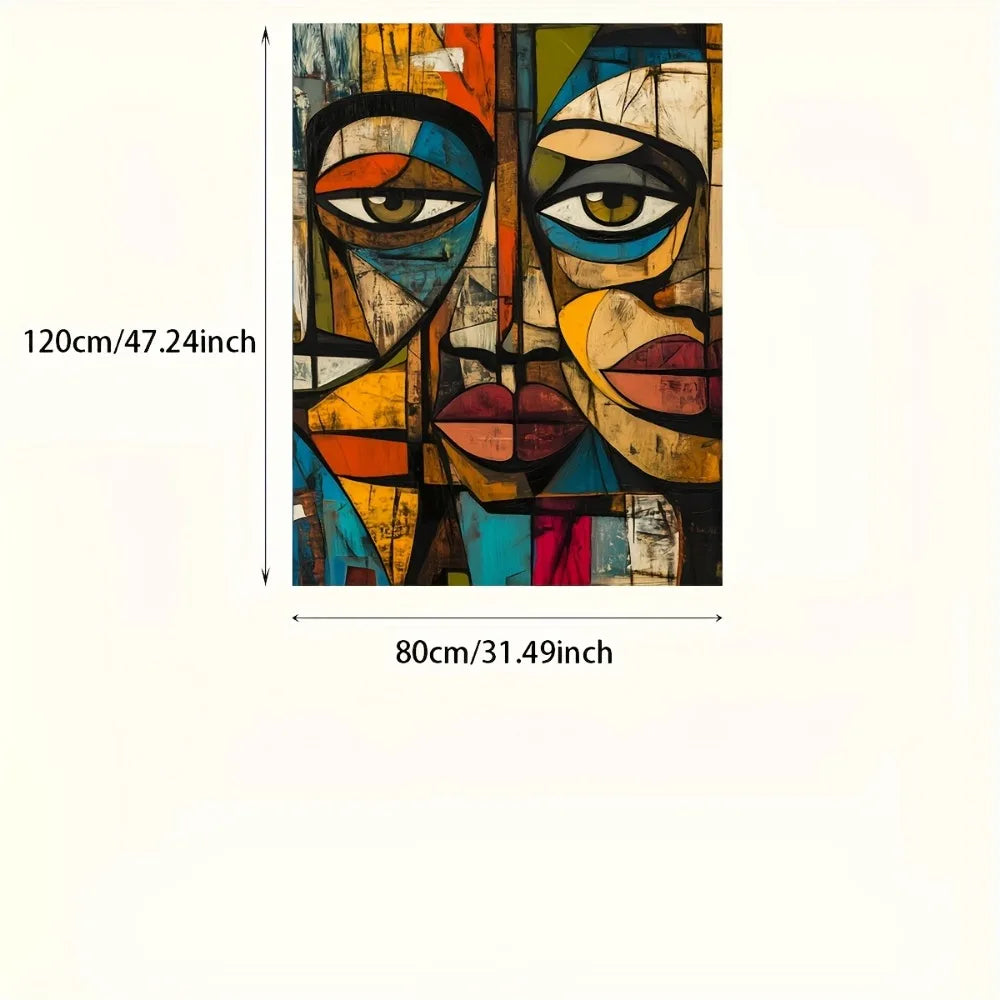 A frameless modern African abstract art canvas print, size, modern mural poster suitable for interior decoration, frameless