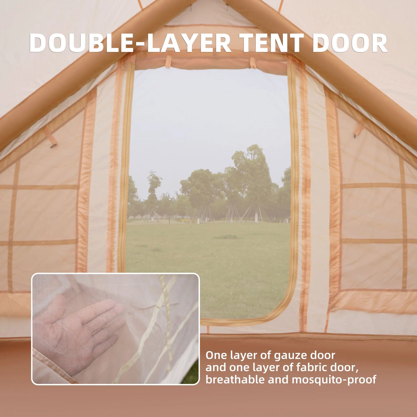 Inflatable Tents For Camping, Easy Setup Family Tent, Glamping Tents, Haven Tent, Equipped With Storage Bag, Luxury Cabin Tent