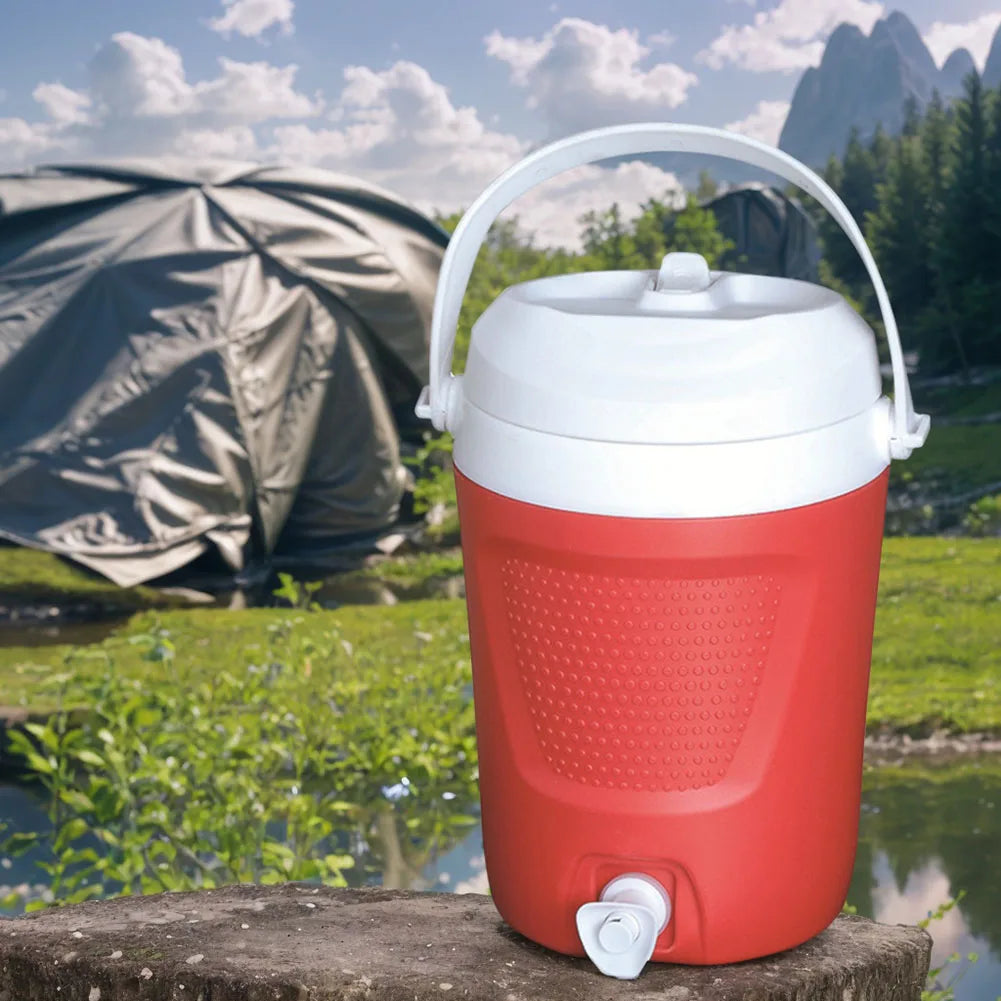 1 Gallon Insulated Water Bottle with Handle Drinks Jug 2 Water Outlet Thermal Water Bottle Large Capacity for Outdoor Travel