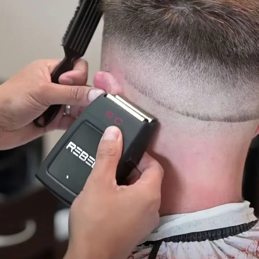 Rebel Professional Cordless Double Foil Shaver Super Torque Motor, USBC Rechargeable Electric Mens Foil Shaver, Close Shave, Bar