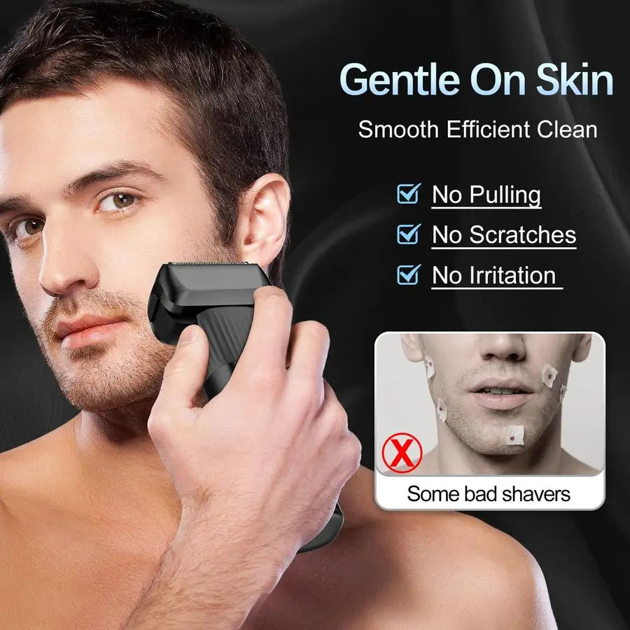 Razor for Men, 2Speed 5Blade Electric Shavers for Men Face Cordless Rechargeable, Mens Foil Shaver Shaving Machine Wet Dry Mens