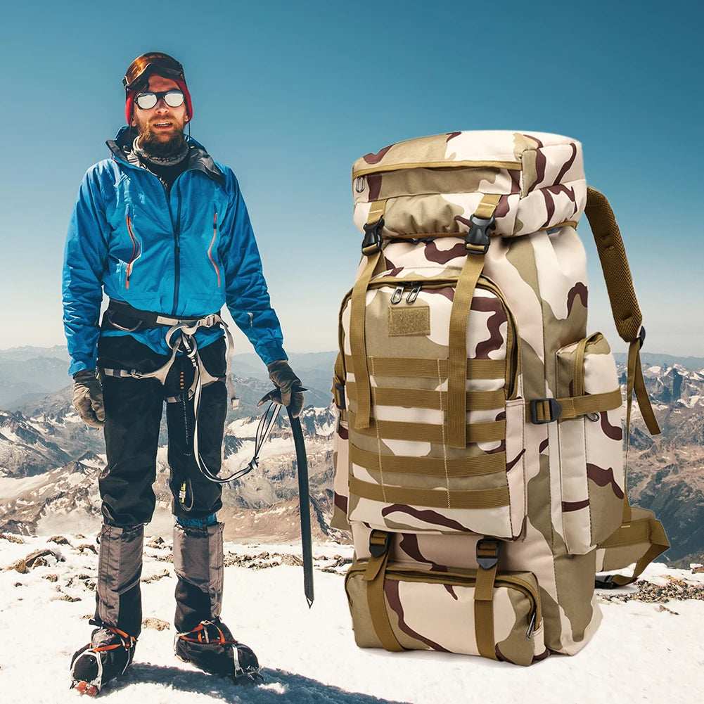 80L Tactical Backpack Outdoor Military Rucksacks Tactical Sports Camping Hiking Trekking Fishing Hunting Knapsack