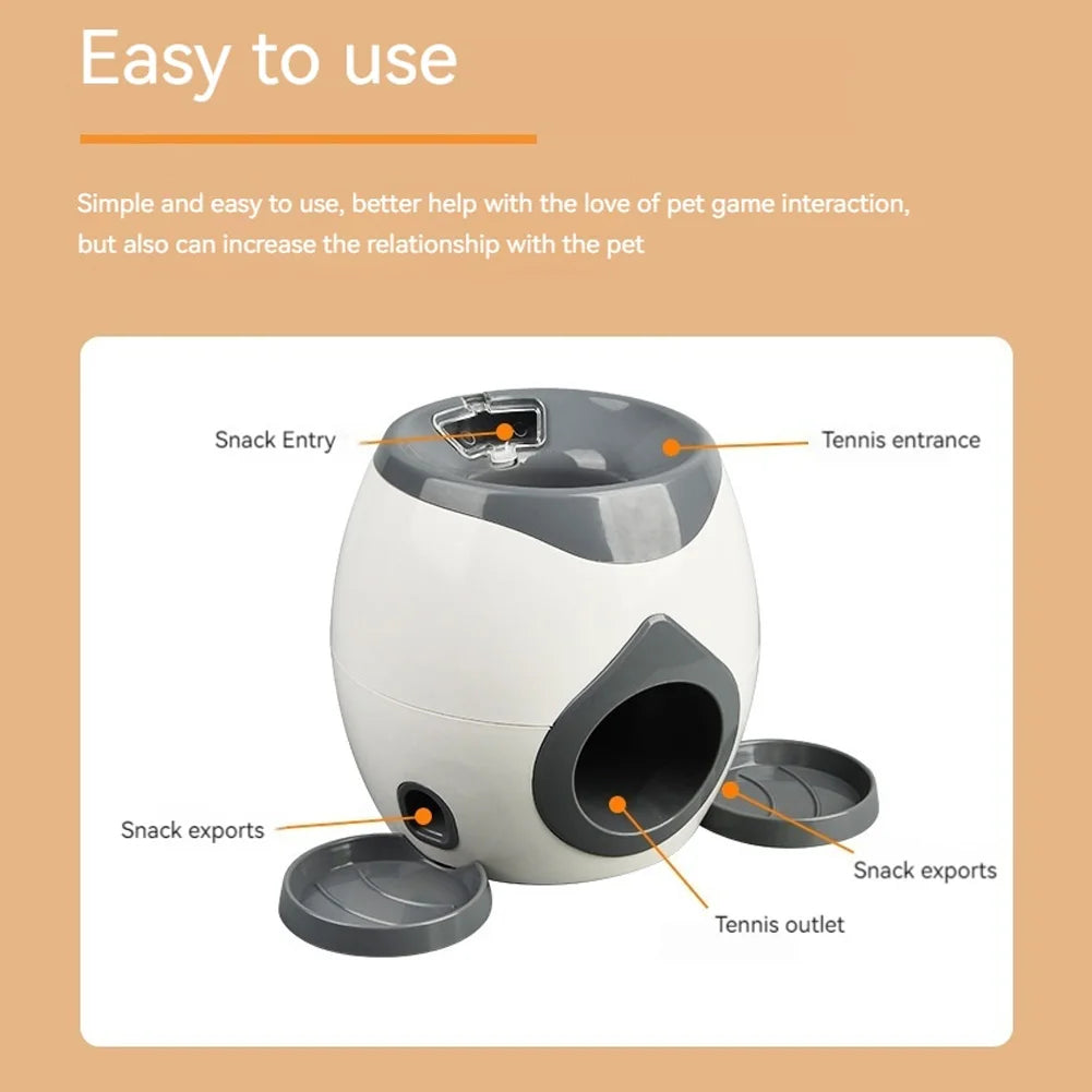 Automatic Dog Ball Launcher Dog Tennis Food Reward Machine Interactive Dog Ball Thrower Dog Tennis Balls Feeder
