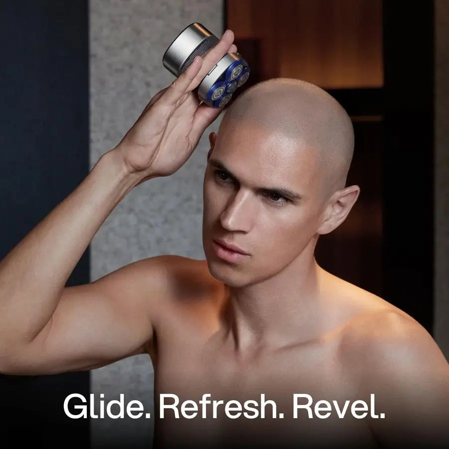 Head Shavers for Bald Men, IPX7 Skin Close Electric Razor for Men Ergonomic Design, USBC, 90Min Usage, 5 Floating Cutting Heads,