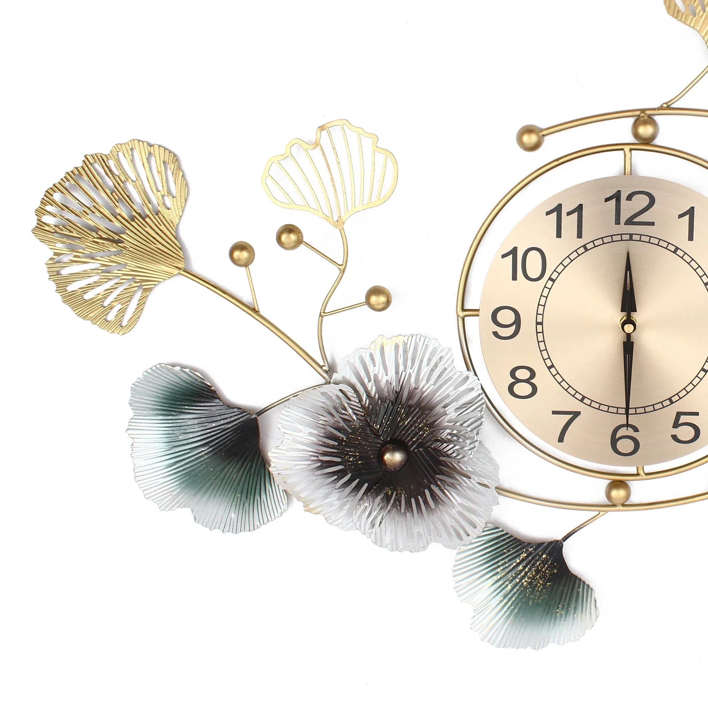 Silent Movement Wall Clock: High-Quality Metal Hands, Nordic Charm & Light Luxury Design, Perfect for Living Rooms, Offices